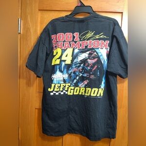 Jeff Gordon Vintage T-Shirt 2001 Winston Cup Champion  Size XL NASCAR Sunfaded​​